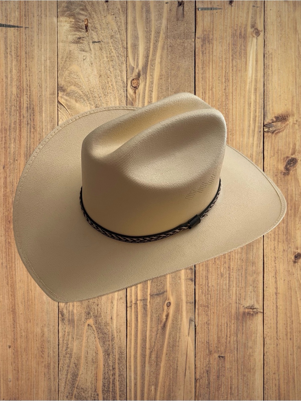 Enimay L/XL Western Cowboy & Cowgirl Hat with a pinch-front crown and wide brim.